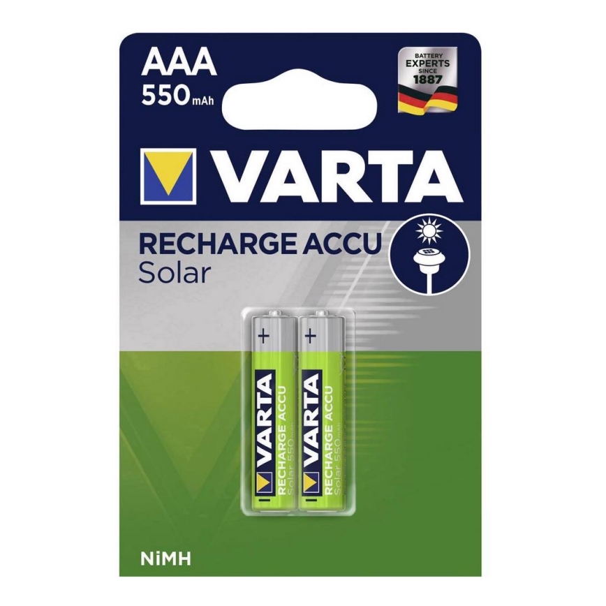 Varta 56733 - 2 τμχ Επαναφορτιζόμενη μπαταρία SOLAR ACCU AAA NiMH/550mAh/1,2V