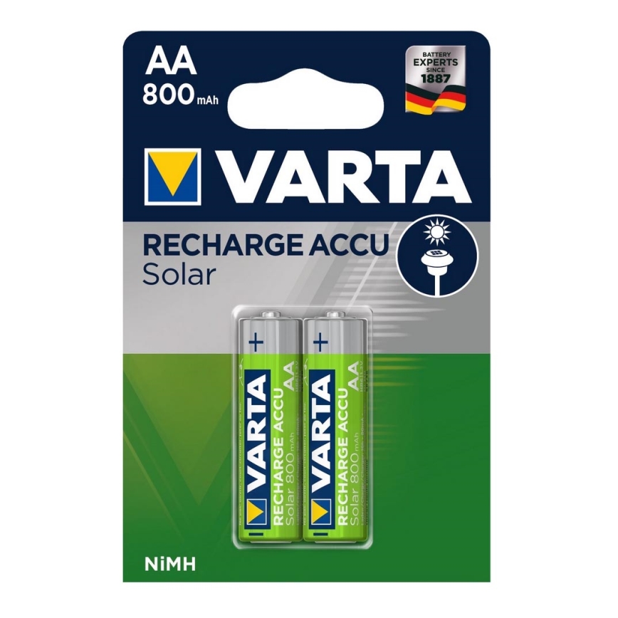 Varta 56736 - 2 τμχ Επαναφορτιζόμενη μπαταρία SOLAR ACCU AA NiMH/800mAh/1,2V