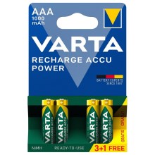 Varta 5703301494 - 3+1 τεμάχια Επαναφορτιζόμενες μπαταρίες ACCU AAA Ni-MH/1000mAh/1,2V