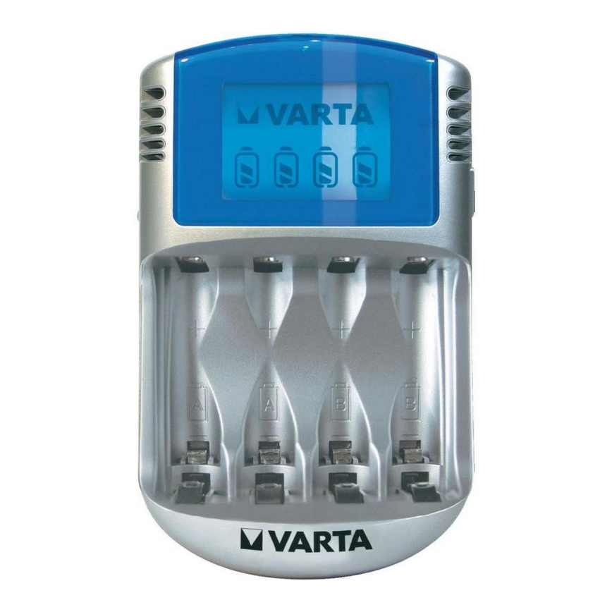 Varta 57070 - Φορτιστής μπαταρίας LCD 4xAA/AAA 100-240V/12V/5V