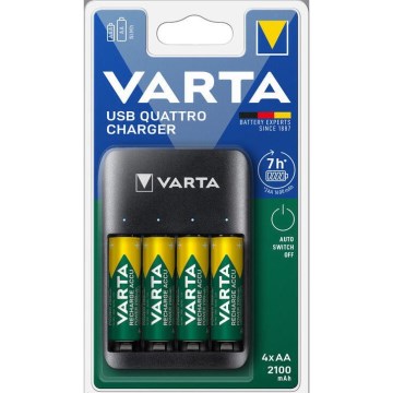 Varta 57652101451 - Φορτιστής μπαταριών 4xAA/AAA 2100mAh 5V