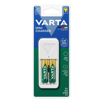 Varta 57656101451 - Φορτιστής μπαταριών 2x AA/AAA 2100 mAh 230 V