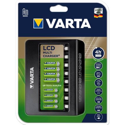 Varta 57681 - LCD Smart φορτιστής 8xAA/AAA χρόνος φόρτισης 2h