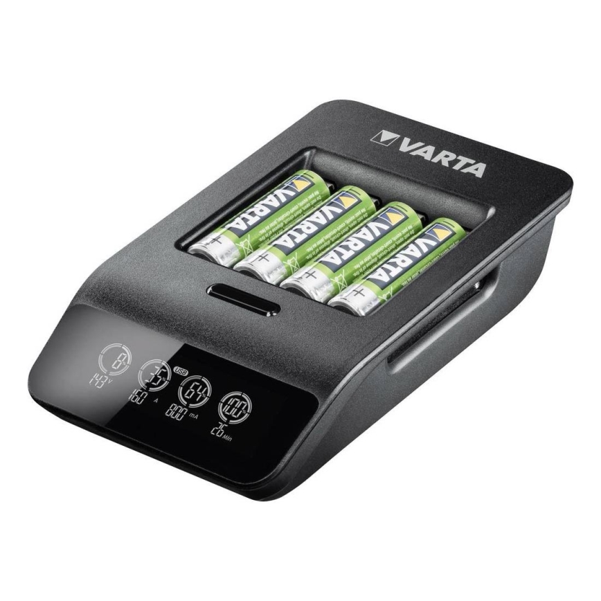 VARTA 57684 - LCD Έξυπνος φορτιστής 4xAA/AAA χρόνος φόρτισης 1,5h