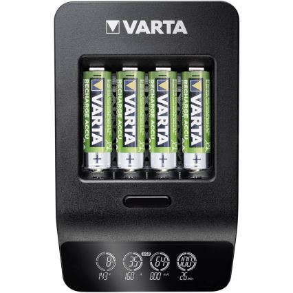 VARTA 57684 - LCD Έξυπνος φορτιστής 4xAA/AAA χρόνος φόρτισης 1,5h