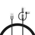 Varta 57937101111 - Καλώδιο USB 3σε1 με σύνδεσμο Lightning και Micro USB 2m