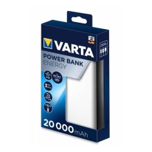Varta 57978101111 - Power Bank ENERGY 20000mAh/2,4V λευκό
