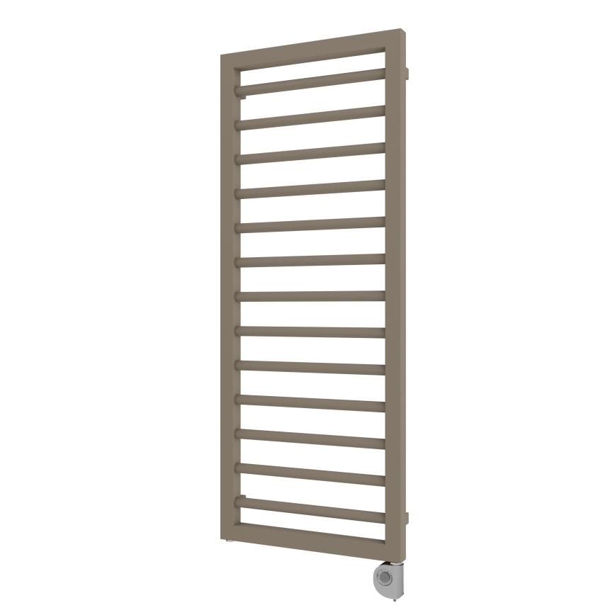 Vertaduro - Καλοριφέρ μπάνιου με θερμοστάτη ADEL, 600 W, 128×50 εκ., σε απόχρωση taupe