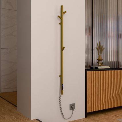 Vertaduro - Ηλεκτρική πετσετοκρεμάστρα MEDA 37W 118x16 cm χρυσή