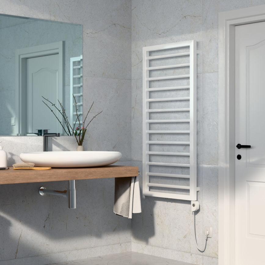 Vertaduro - Θερμαντικό σώμα μπάνιου με θερμοστάτη ADEL 600W 128x50 cm λευκό