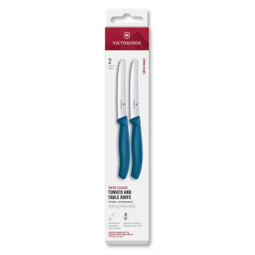 Victorinox - Σετ 2 μαχαιριών κουζίνας για λαχανικά SWISS CLASSIC 11 cm μπλε