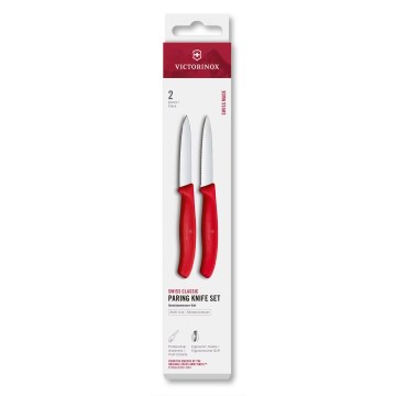 Victorinox - Σετ 2 μαχαιριών κουζίνας για λαχανικά SWISS CLASSIC, 8 εκ., κόκκινο