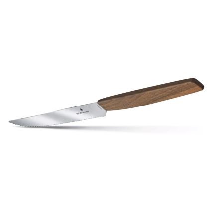 Victorinox - Σετ 2 μαχαιριών για μπριζόλες SWISS MODERN 12 cm, λαβή από ξύλο καρυδιάς