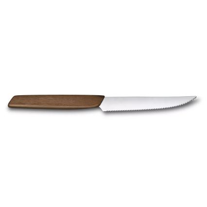 Victorinox - Σετ 2 μαχαιριών για μπριζόλες SWISS MODERN 12 cm, λαβή από ξύλο καρυδιάς