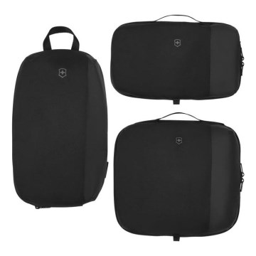 Victorinox - Σετ ταξιδιωτικών οργανωτών Travel Essentials, 3 τεμ., μαύρο