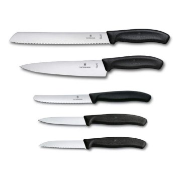 Victorinox - Σετ μαχαιριών κουζίνας SWISS CLASSIC 5 τεμ. μαύρο