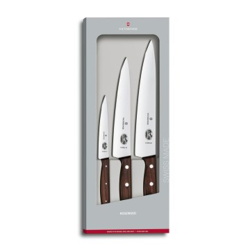 Victorinox - Σετ μαχαιριών κουζίνας WOOD 3 τεμ σφένδαμος