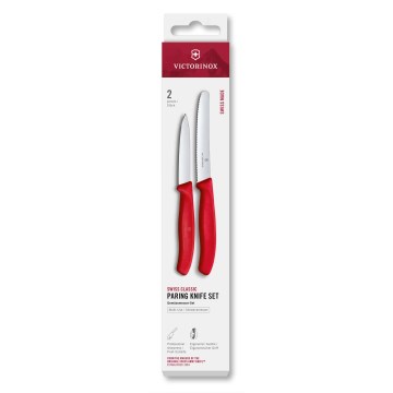 Victorinox - Σετ μαχαιριών κουζίνας για λαχανικά SWISS CLASSIC, 2 τεμ., κόκκινο