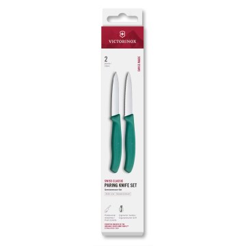 Victorinox - Σετ μαχαιριών κουζίνας για λαχανικά SWISS CLASSIC 8 cm 2 τεμ. τυρκουάζ