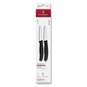 Victorinox - Σετ μαχαιριών κουζίνας για λαχανικά SWISS CLASSIC, 8 cm, 2 τεμ., μαύρο