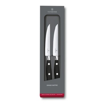 Victorinox - Σετ μαχαιριών για μπριζόλα GRAND MAITRE 12 cm, 2 τεμ., μαύρο