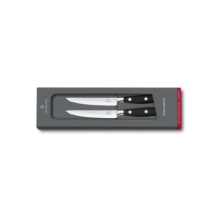 Victorinox - Σετ μαχαιριών για μπριζόλα GRAND MAITRE 12 cm, 2 τεμ., μαύρο