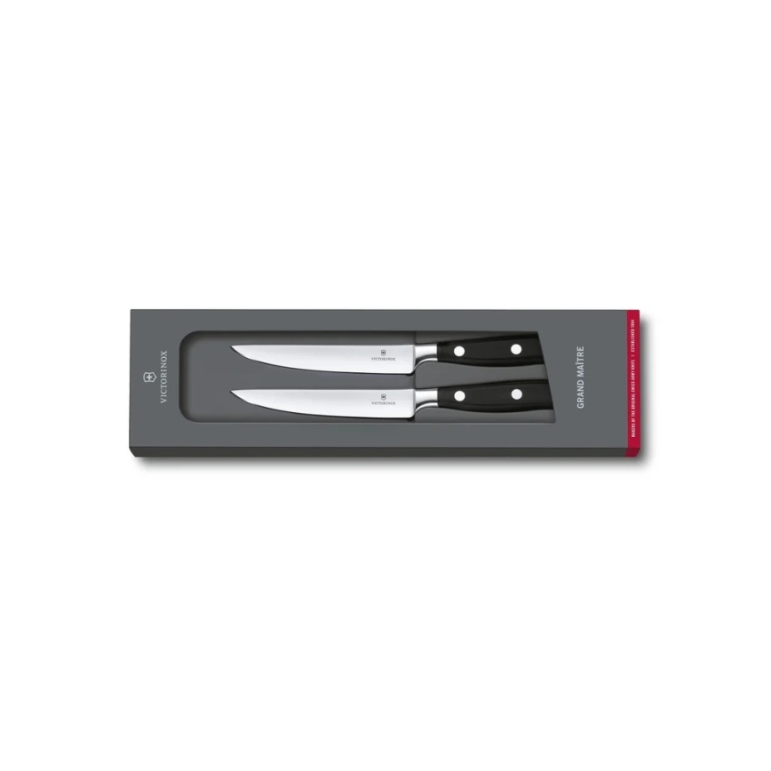 Victorinox - Σετ μαχαιριών για μπριζόλα GRAND MAITRE 12 cm, 2 τεμ., μαύρο