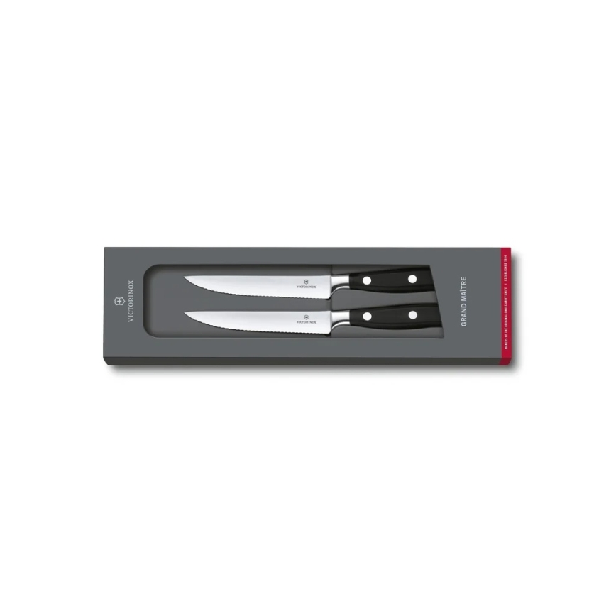 Victorinox - Σετ μαχαιριών για μπριζόλα GRAND MAITRE 12 εκ. 2 τεμ. μαύρο