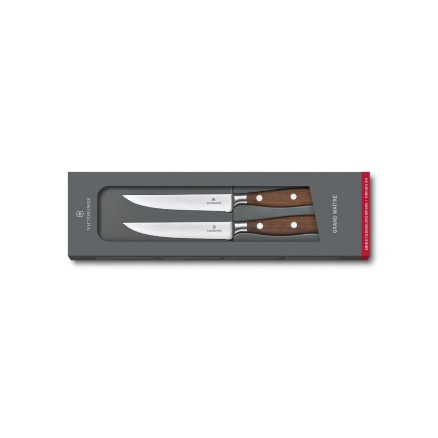 Victorinox - Σετ μαχαιριών για μπριζόλες GRAND MAITRE 12 εκ., 2 τεμ., με λαβή από σφένδαμο