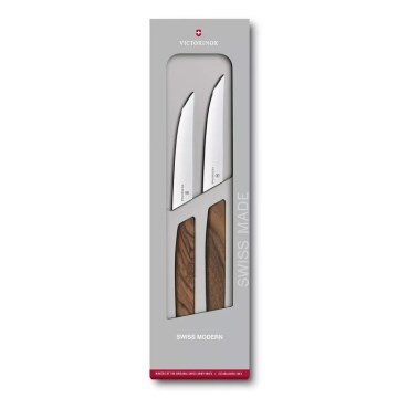 Victorinox - Σετ μαχαιριών για μπριζόλες SWISS MODERN 12 εκ., 2 τεμ., ξύλο καρυδιάς