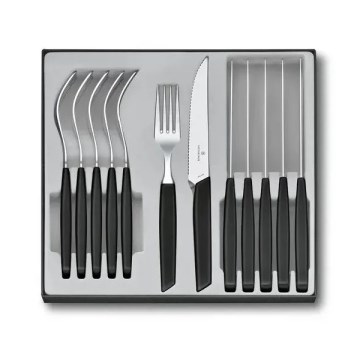 Victorinox - Σετ μαχαιροπίρουνων SWISS MODERN 12 τεμ. μαύρο