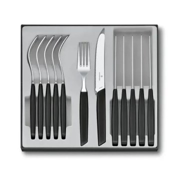 Victorinox - Σετ μαχαιροπίρουνων SWISS MODERN, 12 τεμ., μαύρο