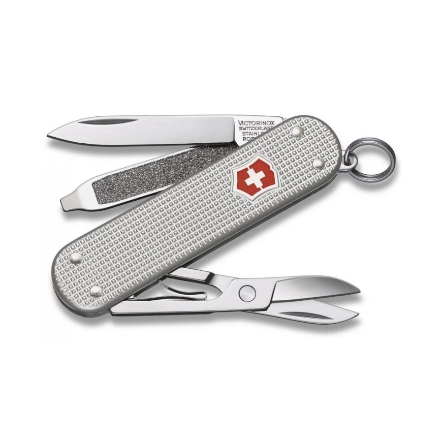 Victorinox - Πολυλειτουργικός σουγιάς τσέπης CLASSIC ALOX 5,8 cm/5 λειτουργίες ασημί