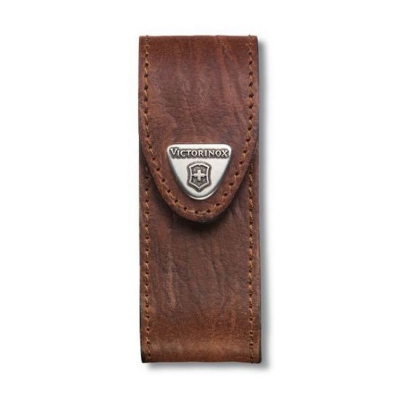 Victorinox - Δερμάτινη θήκη για σουγιά τσέπης 9,1 cm καφέ