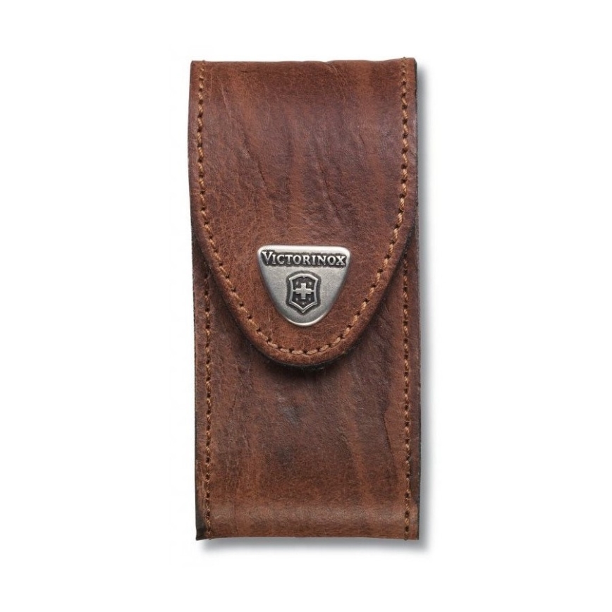 Victorinox - Δερμάτινη θήκη για σουγιά τσέπης 9,1 cm καφέ