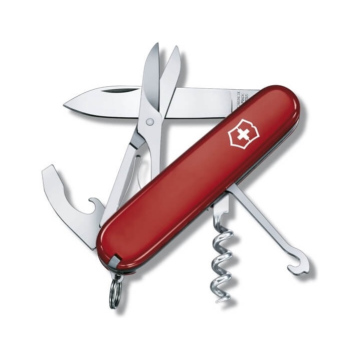 Victorinox - Πολυλειτουργικός σουγιάς τσέπης COMPACT 9,1 cm/15 λειτουργίες κόκκινο
