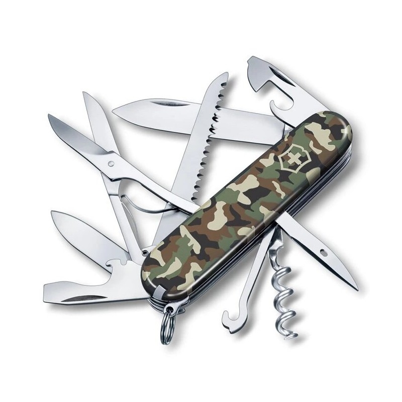 Victorinox - Πολυλειτουργικός σουγιάς τσέπης HUNTSMAN 9,1 cm/15 λειτουργίες σχέδιο παραλλαγής