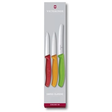 Victorinox - Σετ 3 μαχαιριών κουζίνας για λαχανικά, διάφορα χρώματα