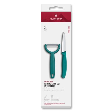Victorinox - Σετ μαχαιριού κουζίνας με αποφλοιωτή SWISS CLASSIC τιρκουάζ