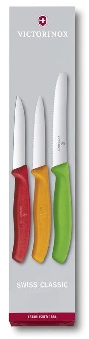 Victorinox - Σετ μαχαιριών κουζίνας για λαχανικά 3 τμχ mix χρωμάτων