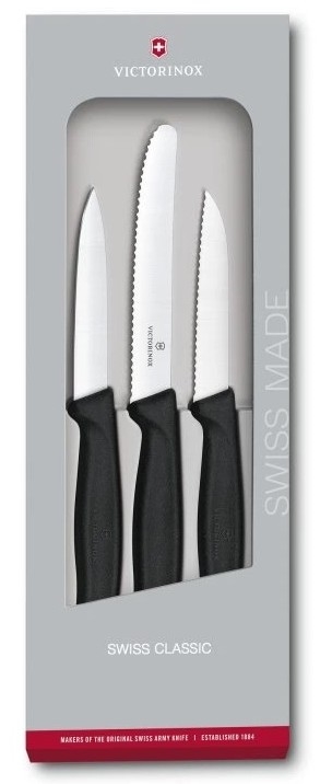 Victorinox - Σετ μαχαιριών κουζίνας για λαχανικά 3 τμχ μαύρο