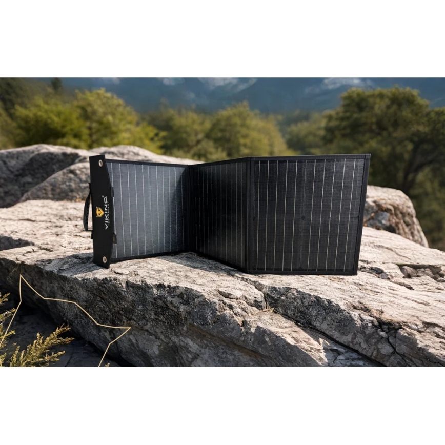 Viking - Ηλιακό πάνελ USB Power Delivery 60W/20V IPX4 μαύρο