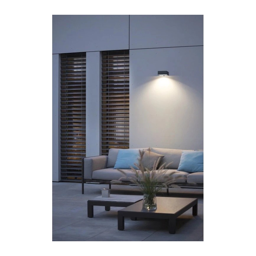 Viking - Ηλιακό επιτοίχιο φωτιστικό LED με ρυθμιζόμενη ένταση και ενσωματωμένο αισθητήρα LED/2W/3,7V IP65 4000K 2000 mAh