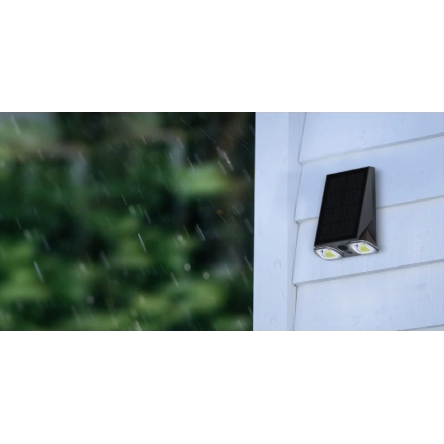 Viking - Ρυθμιζόμενο ηλιακό επιτοίχιο φωτιστικό LED με αισθητήρα LED/1,3W/3,7V IP44 4000K 2000 mAh