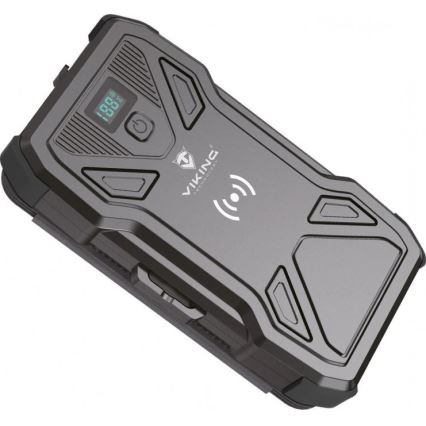 Viking - Φορητή μπαταρία με φακό LED, ασύρματη φόρτιση και ηλιακό πάνελ Power Delivery 22,5W/20000 mAh