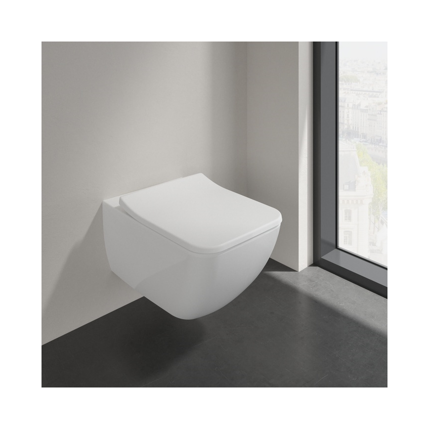 Villeroy & Boch 4611RS01 - Κρεμαστή λεκάνη WC με κάθισμα SoftClose VENTICELLO, κεραμική/λευκή