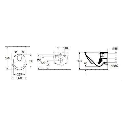 Villeroy & Boch 4670T0R1 - Κρεμαστό WC SUBWAY 3.0 κεραμικό/λευκό