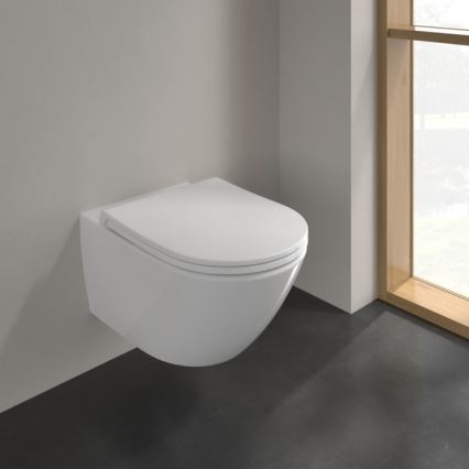 Villeroy & Boch 4670T901 - Επιτοίχιο WC με κάθισμα SoftClose SUBWAY 3.0, κεραμικό/λευκό