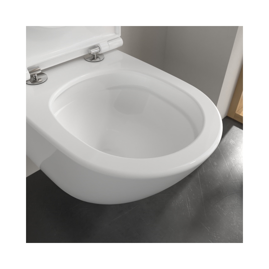 Villeroy & Boch 4670T9R1 - Επιτοίχια λεκάνη SUBWAY 3.0 με κάθισμα SoftClose, κεραμική/λευκή