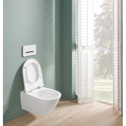 Villeroy & Boch 4670T9R1 - Επιτοίχια λεκάνη SUBWAY 3.0 με κάθισμα SoftClose, κεραμική/λευκή